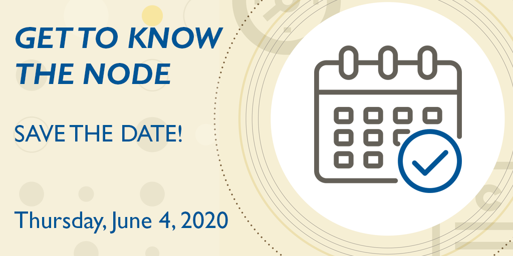 Infographic save the date for June 4, 2020 Get to Know the NODE event