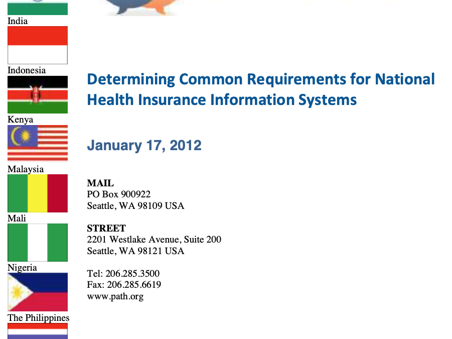 Determining Common Requirements for National Health Insurance Information Systems